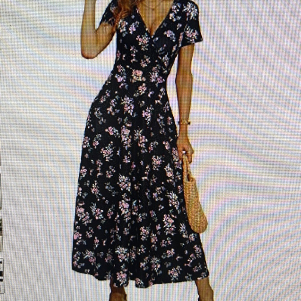 Floral black dress